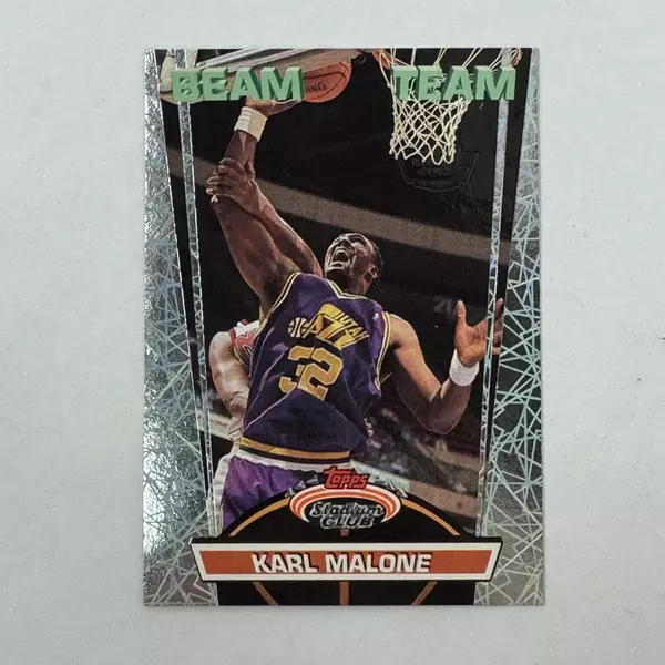 1992-1993 Topps Stadium Club Beam Team NBA Karl Malone Utah Jazz 17 of 21