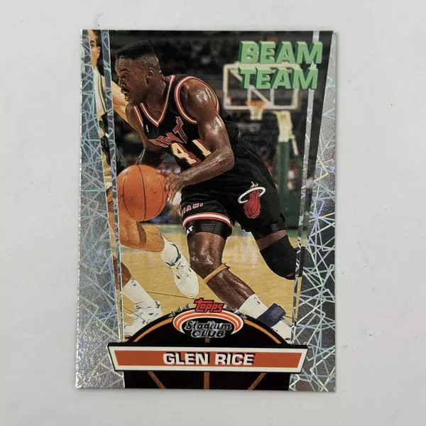 1992-1993 Topps Stadium Club NBA Members Glen Rice Miami Heat Beam Team 8 of 21