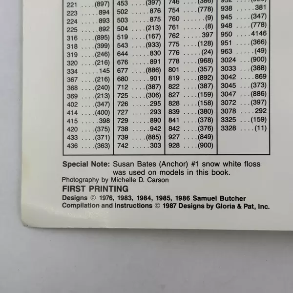 Precious Moments Uncle Sam with Bible PM-15 1987 Cross Stitch Book Gloria & Pat