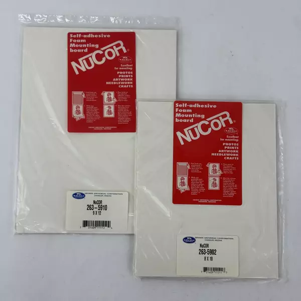 NuCOR Self Adhesive Mounting Boards Sealed 8 x10 and 9 x12
