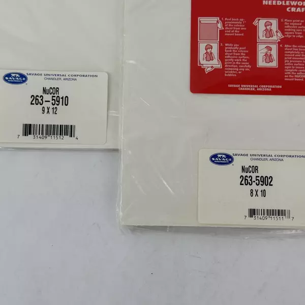 NuCOR Self Adhesive Mounting Boards Sealed 8 x10 and 9 x12