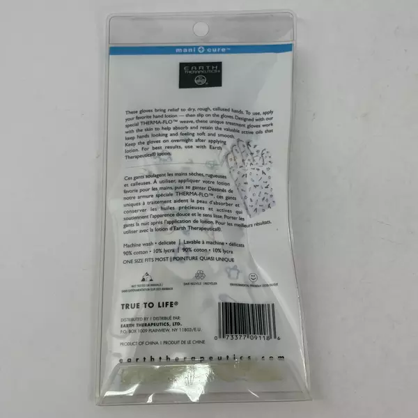 Earth Therapeutics Moisturizing Hand Gloves with Garden Prints 1 Pair