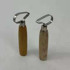 Loop Tool Wood Handle Clay Pottery Tools Sculpture Scraper Lot of 2