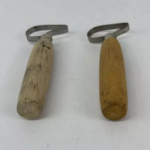 Loop Tool Wood Handle Clay Pottery Tools Sculpture Scraper Lot of 2