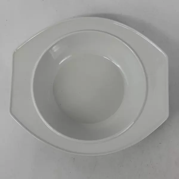 Pier1 Wide Rim White Porcelain Soup Vegetable Or Pasta Serving Bowl 9 x10 Inches