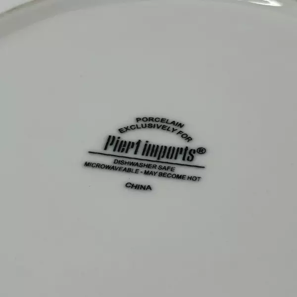 Pier1 Wide Rim White Porcelain Soup Vegetable Or Pasta Serving Bowl 9 x10 Inches