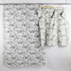 3 Pieces Duvet Cover & Pillow Case Set Size Double Black & White Floral