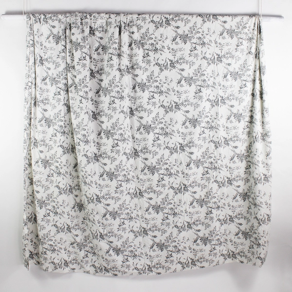 3 Pieces Duvet Cover & Pillow Case Set Size Double Black & White Floral