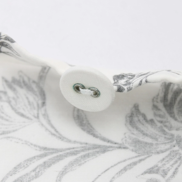 3 Pieces Duvet Cover & Pillow Case Set Size Double Black & White Floral