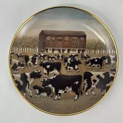 Franklin Mint Lowell Herrero Spring Pasture Collector Cow Plate American Folk