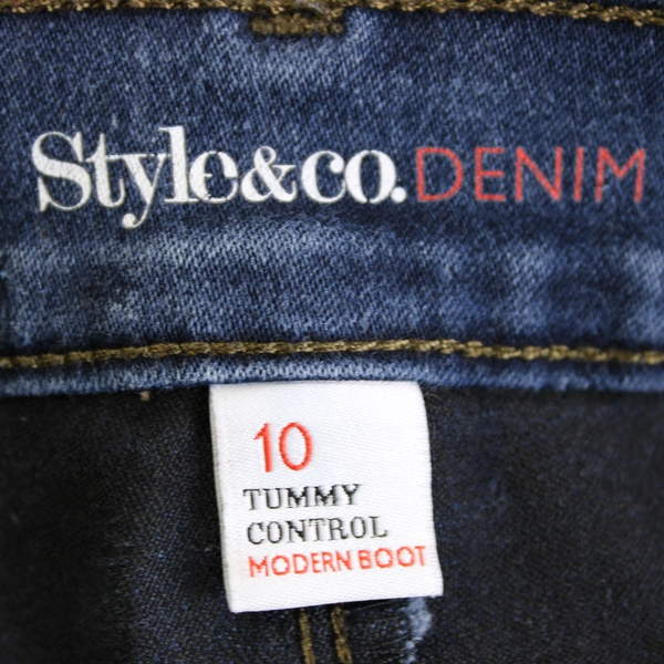 Style & Co. Dark Wash Tummy Control Modern Boot Jeans Women's Size 10