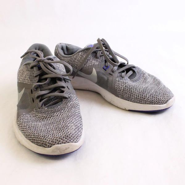 Nike Training Flex TR8 Women's Size 7 Lace Up Running Sneakers Shoes Gray Purple