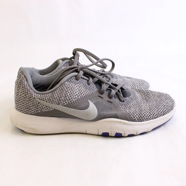 Nike Training Flex TR8 Women's Size 7 Lace Up Running Sneakers Shoes Gray Purple