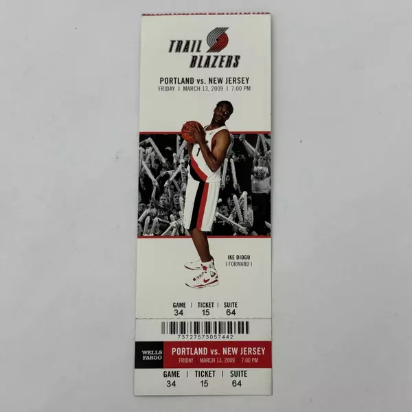 NBA Ticket 2009 Portland Trail Blazers vs. New Jersey Nets Features Ike Diogu