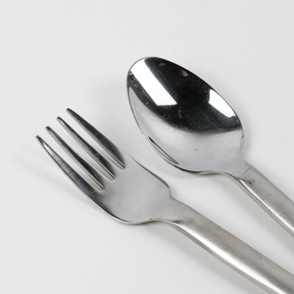 5 Piece Set West Elm Brushed Round Flatware Silverware Fork & Spoon Set