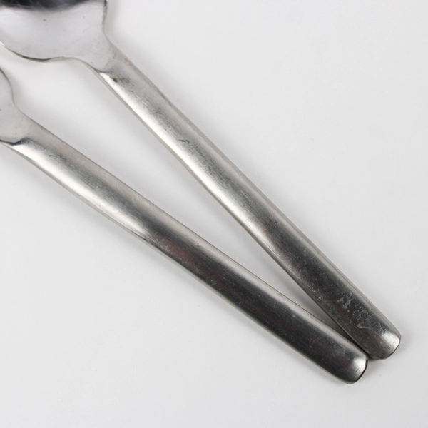 5 Piece Set West Elm Brushed Round Flatware Silverware Fork & Spoon Set