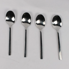 4 Piece Set West Elm Cube Flatware Silverware Spoon Set