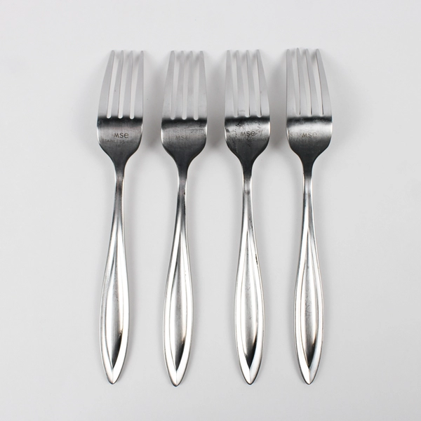 MSE Martha Stewart Long Leaf Stainless 18/10 Flatware Set Of 4 Salad Forks