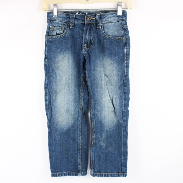 Lot of 4 Dark Wash Denim Jeans for DIY Upcycling Varied Sizes