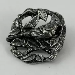 1999 Limited Edition Birds And Blooms Pewter Cardinal Pin