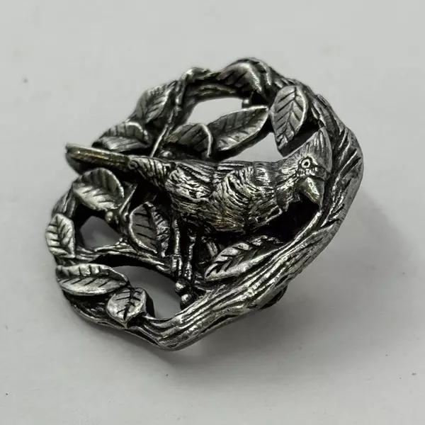1999 Limited Edition Birds And Blooms Pewter Cardinal Pin