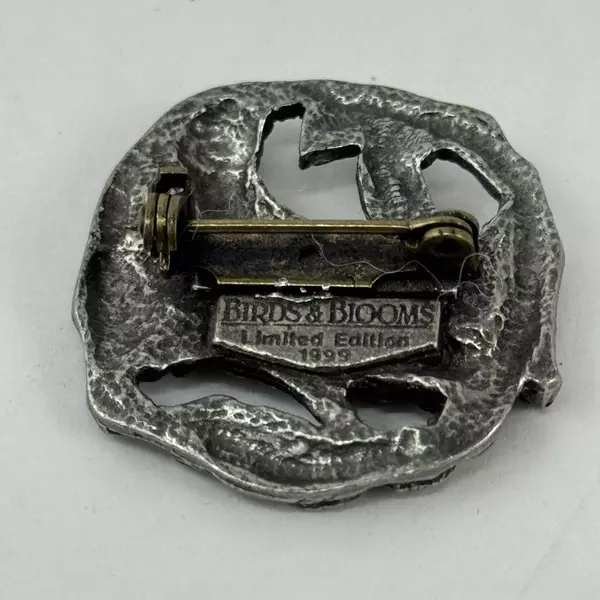 1999 Limited Edition Birds And Blooms Pewter Cardinal Pin