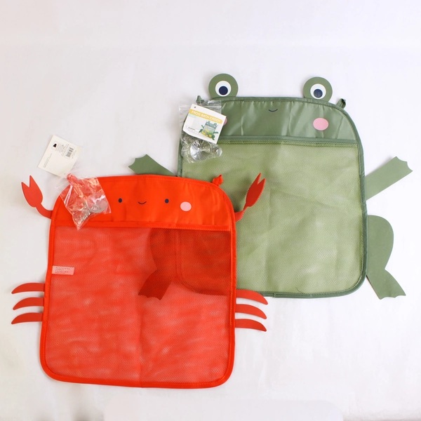 Lot of 2 Children's Bath Caddies Crab Frog NWT