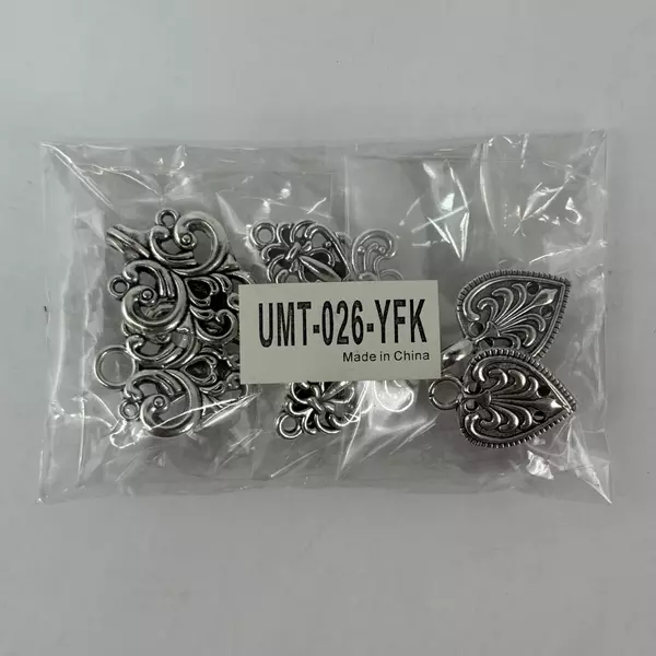 3 Sets of Silver Tone Cardigan Clips Made In China NIP