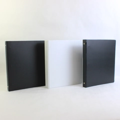 Lot of 3 Black and White 3-Ring Binders 1"