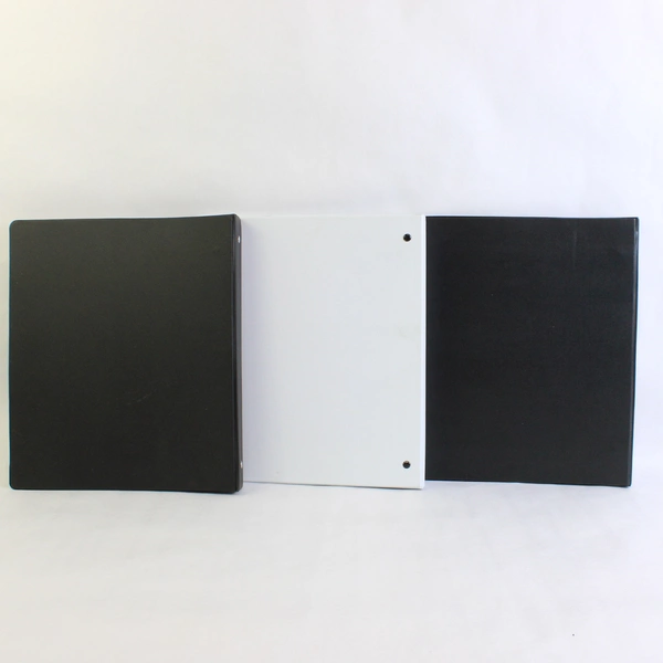 Lot of 3 Black and White 3-Ring Binders 1"