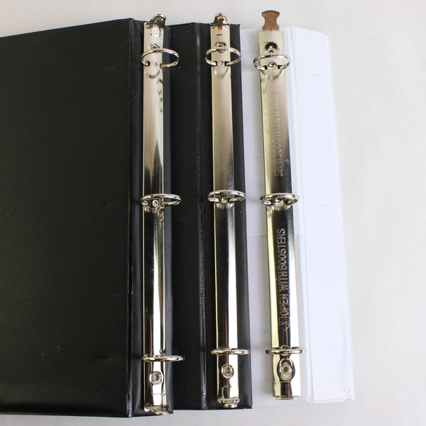Lot of 3 Black and White 3-Ring Binders 1"