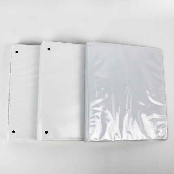 Lot of 3 White 3-Ring Binders 1" School Office Supplies