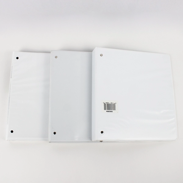 Lot of 3 White 3-Ring Binders 1" School & Office Supplies