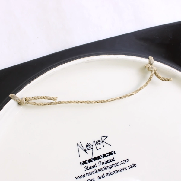 Naylor Designs Ceramic Hand-Painted Decorative Platter Chardonnay 9.10x9.10"