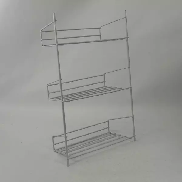 White Metal Wire Kitchen Storage Rack Shelves 3 Tier White