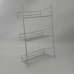 White Metal Wire Kitchen Storage Rack Shelves 3 Tier White