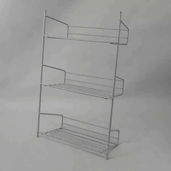 White Metal Wire Kitchen Storage Rack Shelves 3 Tier White