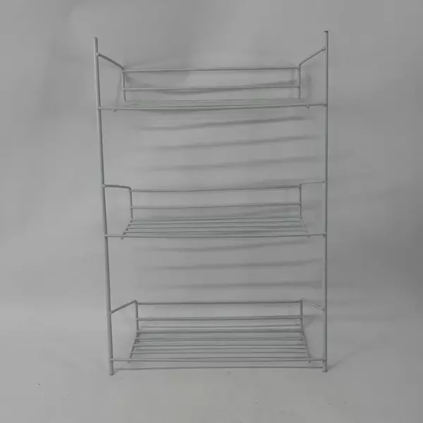 White Metal Wire Kitchen Storage Rack Shelves 3 Tier White