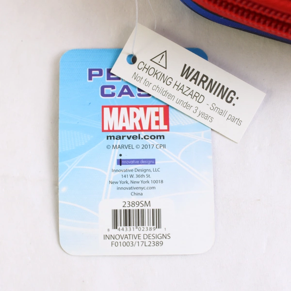 Marvel Spider-Man Homecoming Zippered Pencil Case 2017 Molded Foam