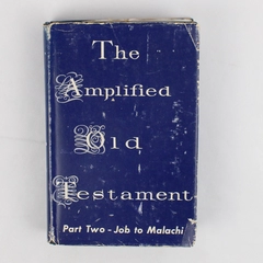 The Amplified Old Testament Part Two Job - Malachi 1962 2nd Edition Hardcover DJ