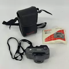 Pentax IQ Zoom 160 Point And Shoot 35 MM Film Camera With Case And Manual