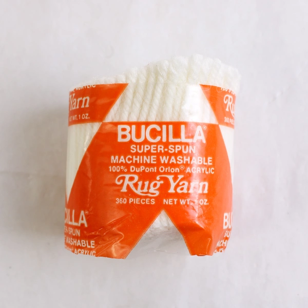Lot Of 11 Vintage Bucilla Rug Yarn White Acrylic Superspun For Crafts