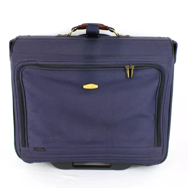Ricardo Beverly Hills Santa Cruz Blue Rolling Garment Bag Carry-On Luggage