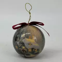 1993 Kurt Adler Thomas Kinkade Stonehearth Hutch Ball Ornament