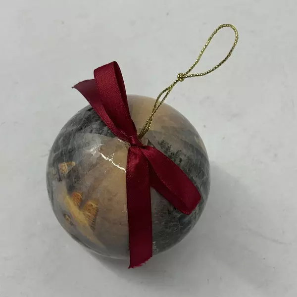 1993 Kurt Adler Thomas Kinkade Stonehearth Hutch Ball Ornament