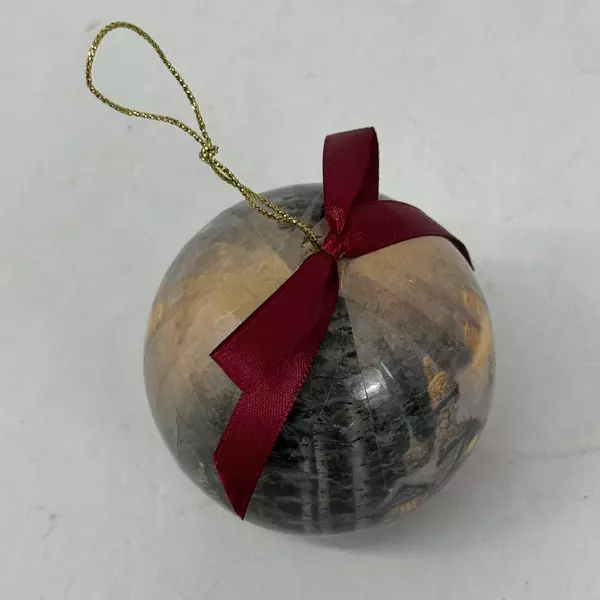 1993 Kurt Adler Thomas Kinkade Stonehearth Hutch Ball Ornament