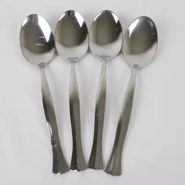 Lot of 4 Oneida Stainless Steel Prescott Pattern Teaspoons 6.5" Flatware Spoons