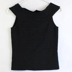 Spenser Jeremy Black Sleeveless Off The Shoulder Top Women's Petite Medium