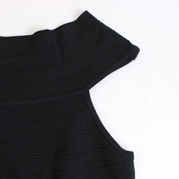 Spenser Jeremy Black Sleeveless Off The Shoulder Top Women's Petite Medium