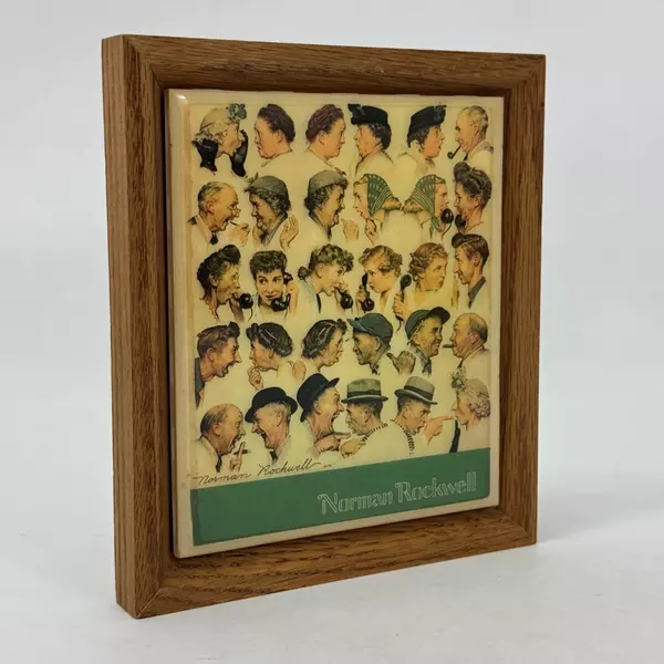 Kimberly Enterprises Norman Rockwell The Gossips Ceramic Tile Trivet